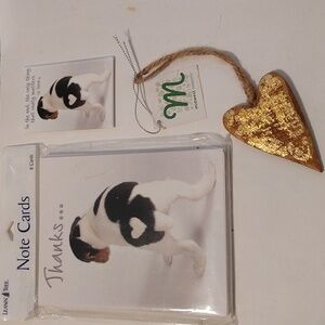 Cute puppy love note cards and matching magnet and heart shaped ornament